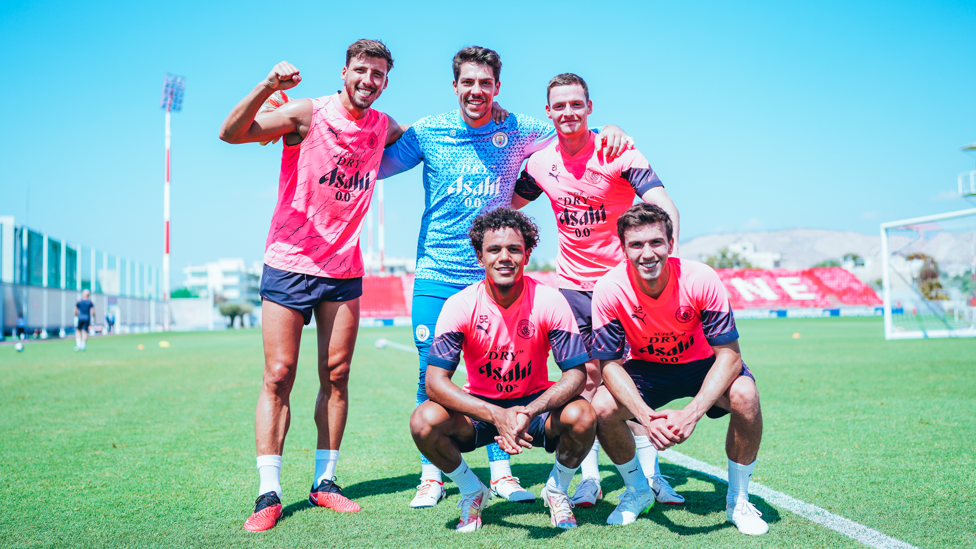 SQUAD GOALS : Plenty of smiles in the Greek heat