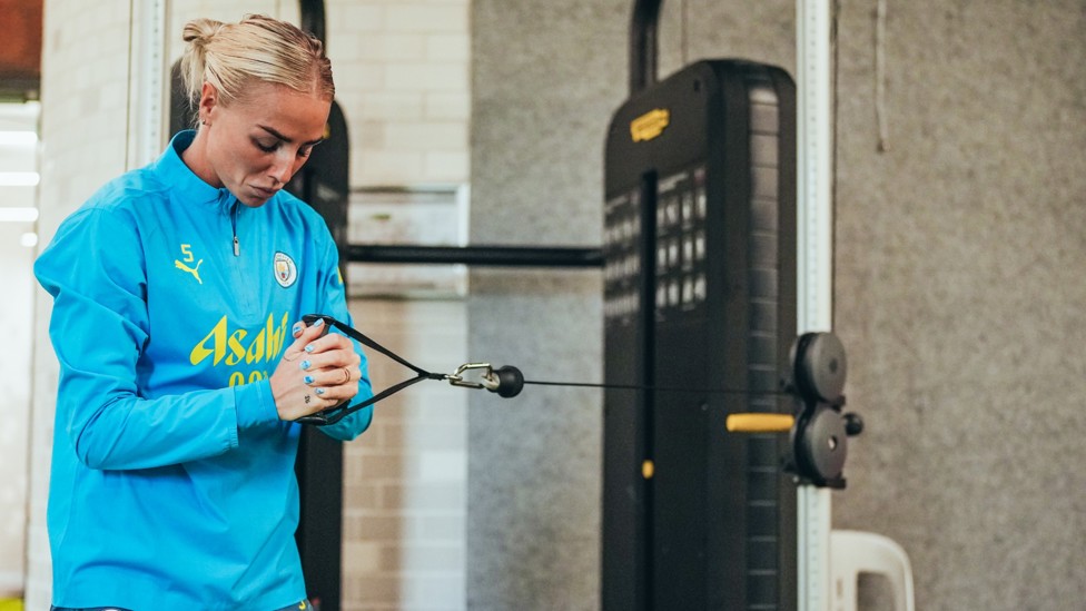 TEST OF STRENGTH : Alex Greenwood on the weights