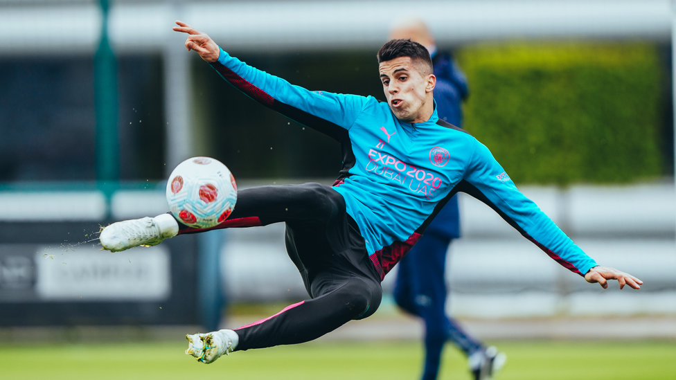 ACTION MAN: Joao Cancelo in the thick of things!