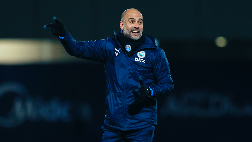 FINAL POINTS : Pep Guardiola gives his instructions