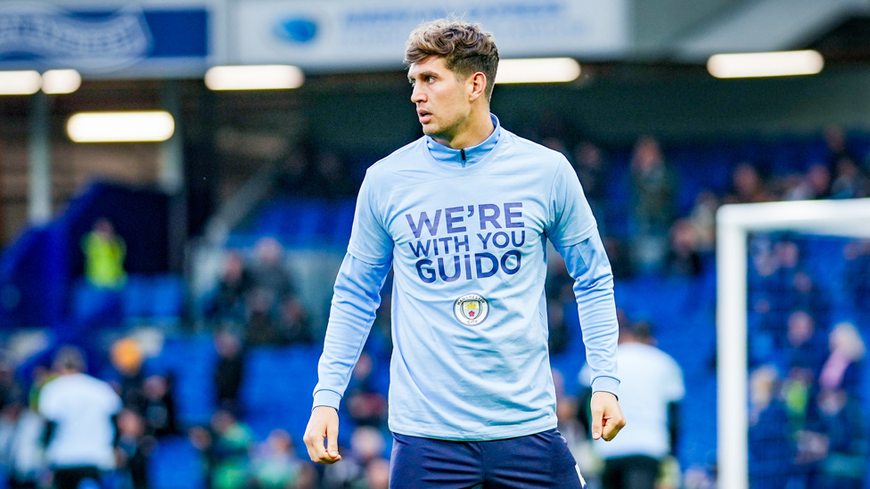 CLASSY MESSAGE : The players show their support for City fan Guido De Pauw who was injured in Brugge - get well soon!