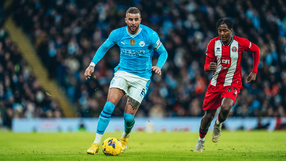 OLD FRIENDS: Kyle Walker playing against his former club