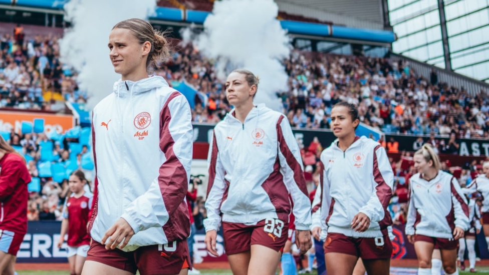 GO TIME: City walk out for the final time of the 2023/24 WSL season