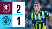 Brief highlights: Aston Villa 2-1 City