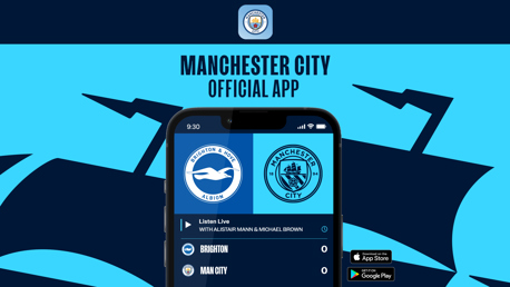 How to follow Brighton v City on our official app