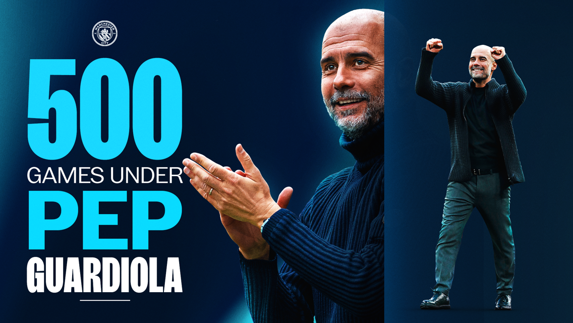 Guardiola approaching 500 games as City boss