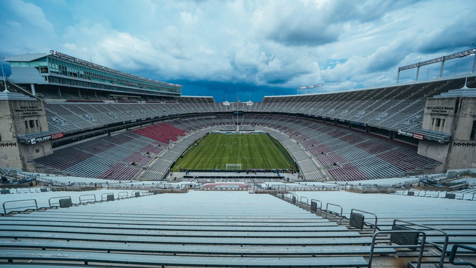 SCENE IS SET  : The impressive 102,780 capacity Ohio Stadium ready to host City against Chelsea.