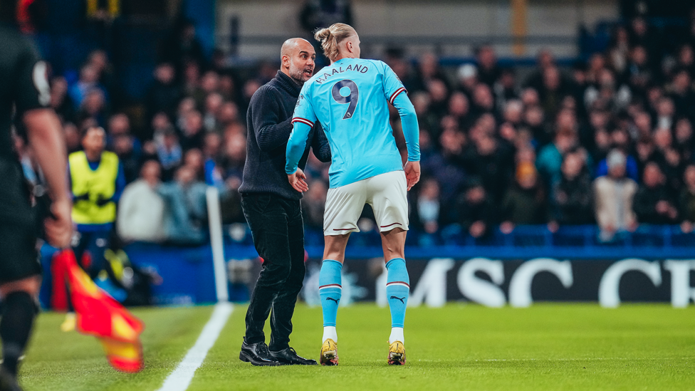 PEP TALK : Passing on early instructions from the touchline.