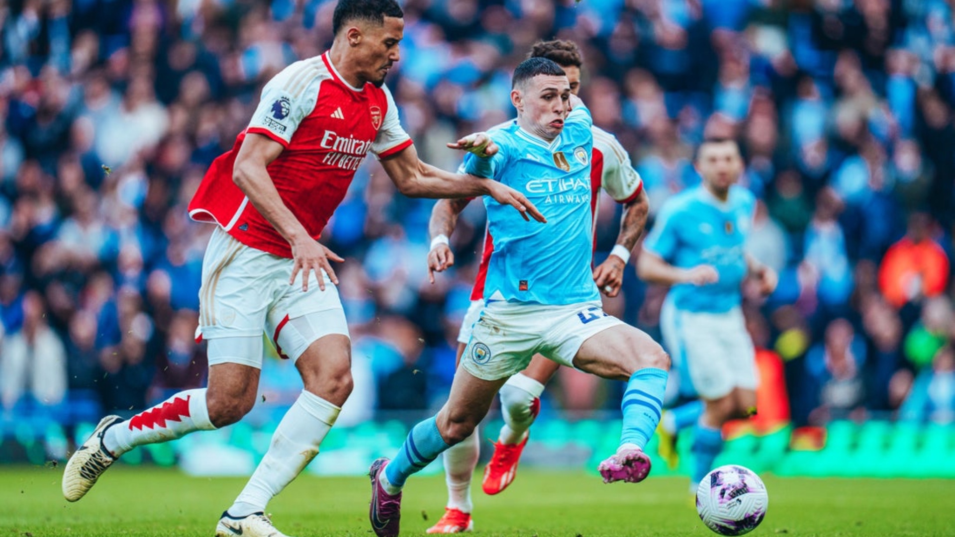 ACTION MAN: Phil Foden on the attack