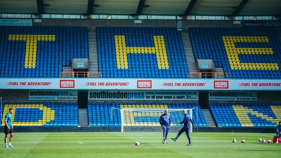 NEW SURROUNDINGS : Pep Guardiola expressed his thanks to Millwall at his pre-match press conference.