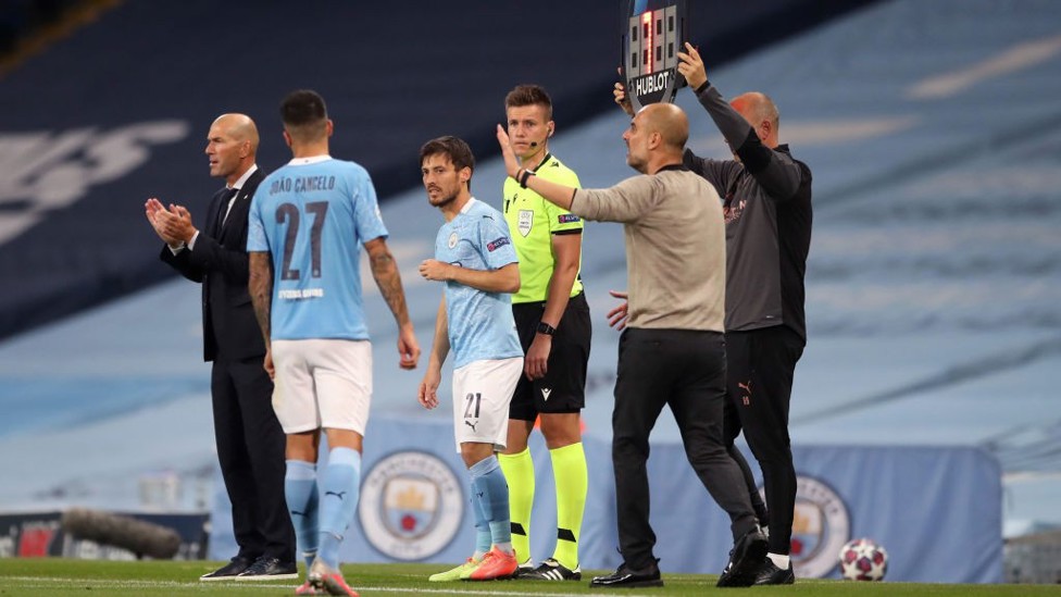 ONE LAST HURRAH: David Silva makes his final Etihad appearance