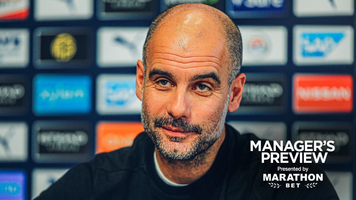 PRE-MATCH: Pep Guardiola addresses the media ahead of City's game against Everton.