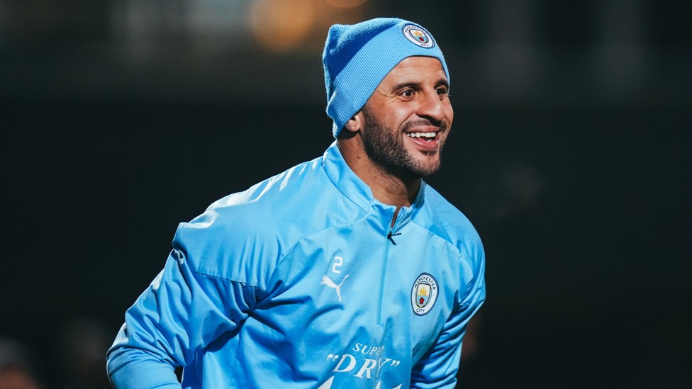 WALKING IN A WINTER WONDERLAND  : Kyle Walker shares a smile!