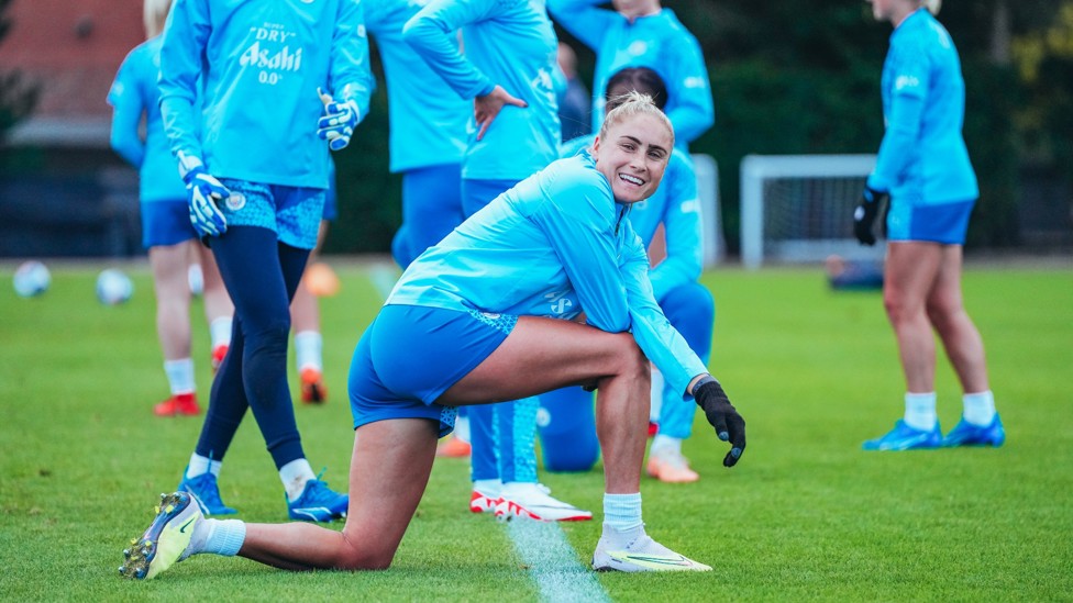 OUR SKIPPER : Steph Houghton excited to train ahead of Sunday's clash with Arsenal.