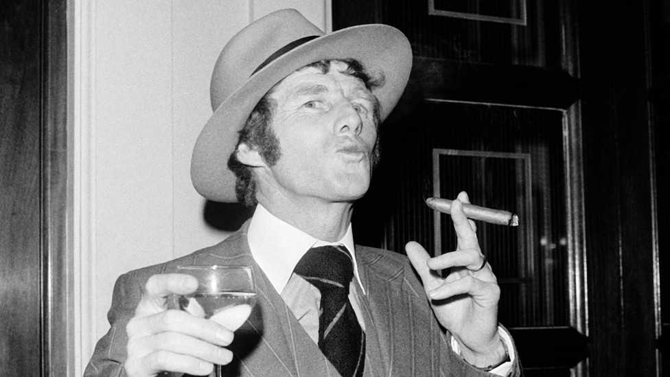 LETTING HIS HAIR DOWN : City manager Tony Book celebrates at the party following the team’s 2-1 victory over Newcastle in the 1976 League Cup final