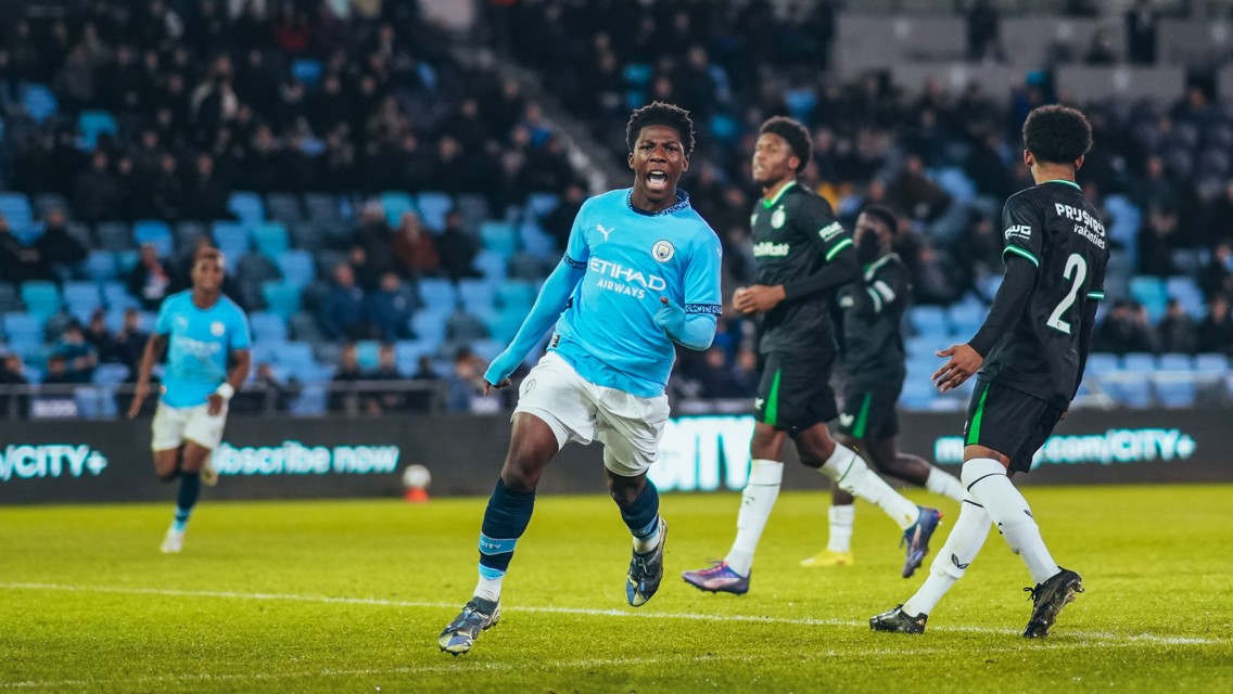 McAidoo’s second half hat-trick helps City Under-19s overcome Feyenoord