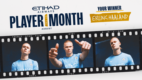 Haaland voted Etihad Player of the Month