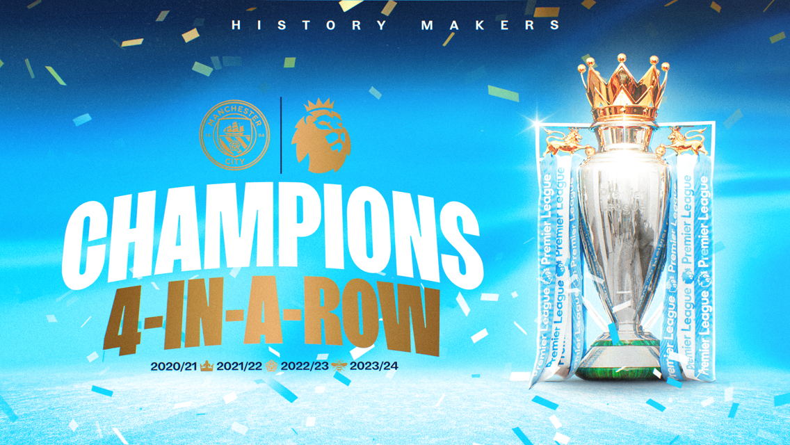 Four in a row: City are 2023/24 Premier League champions 