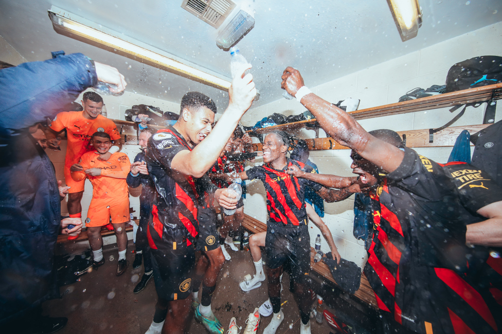 EDS elation : City’s EDS celebrate after securing a historic third straight PL2 crown courtesy of victory at Blackburn