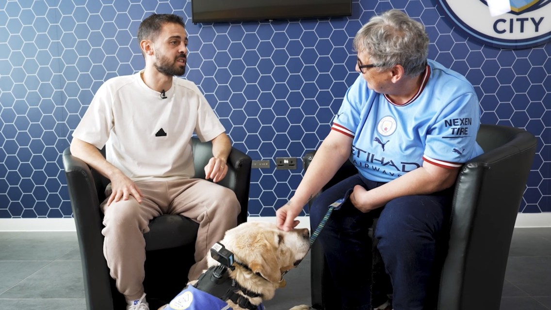 Bernardo surprises the Club’s only canine season ticket member