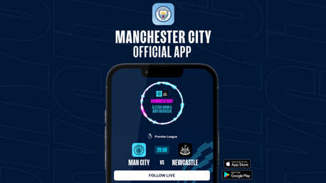 How to follow City v Newcastle on our official app