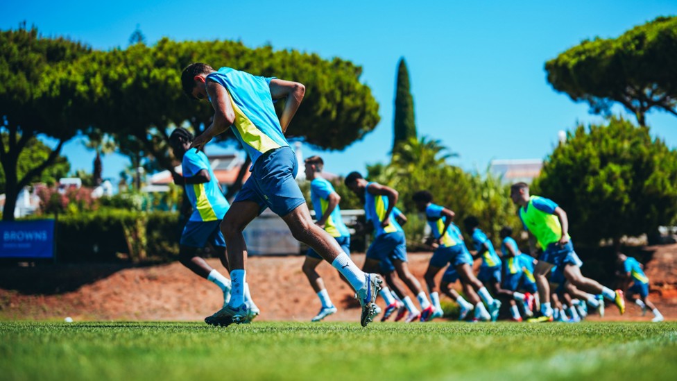 GEARING UP: The Academy youngsters go through a fitness drill.