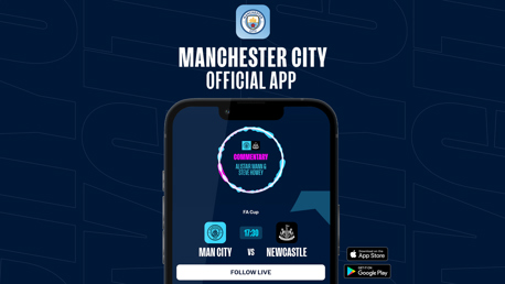 How to follow City v Newcastle on our official app