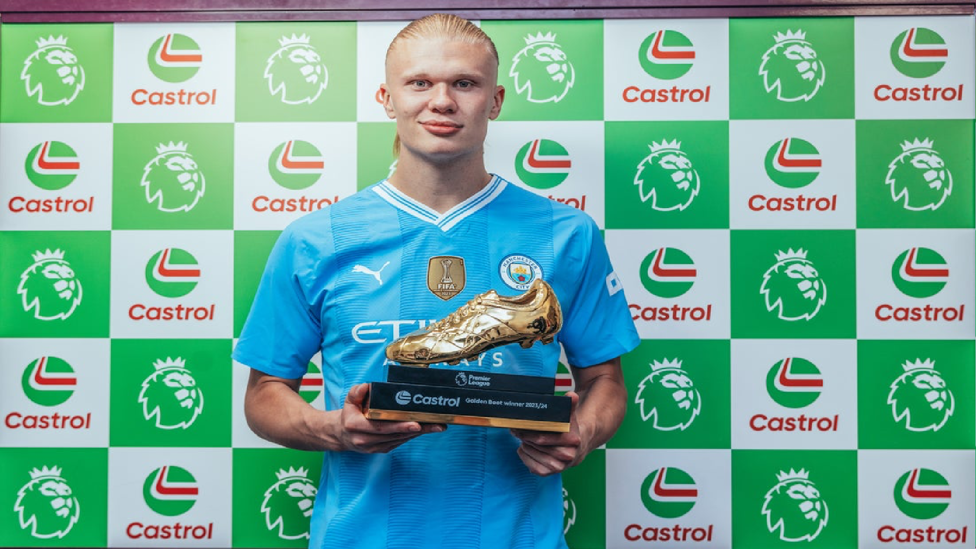 HAPPY HAALAND: The Norwegian's second successive Golden Boot award