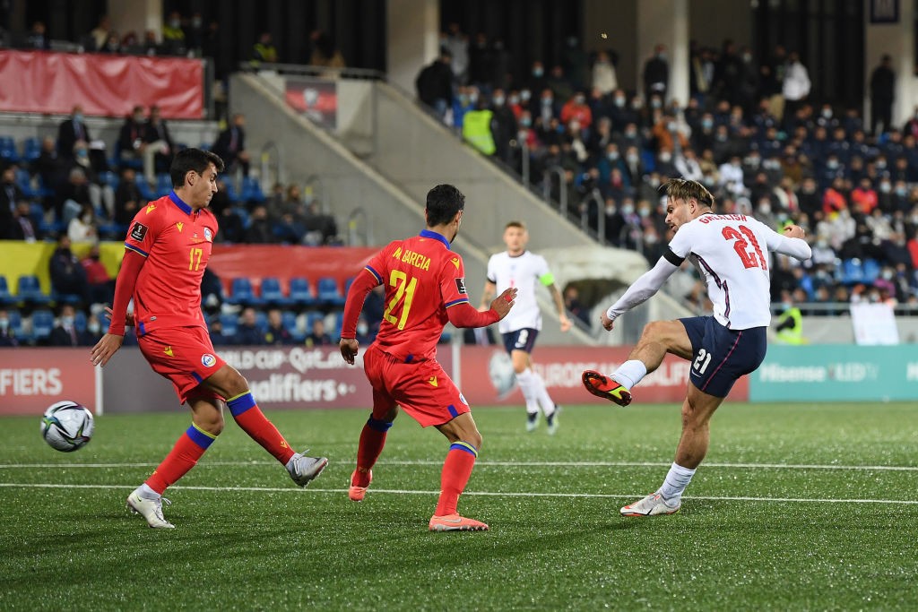 ONE TO REMEMBER: Jack Grealish rifles home his first goal for England