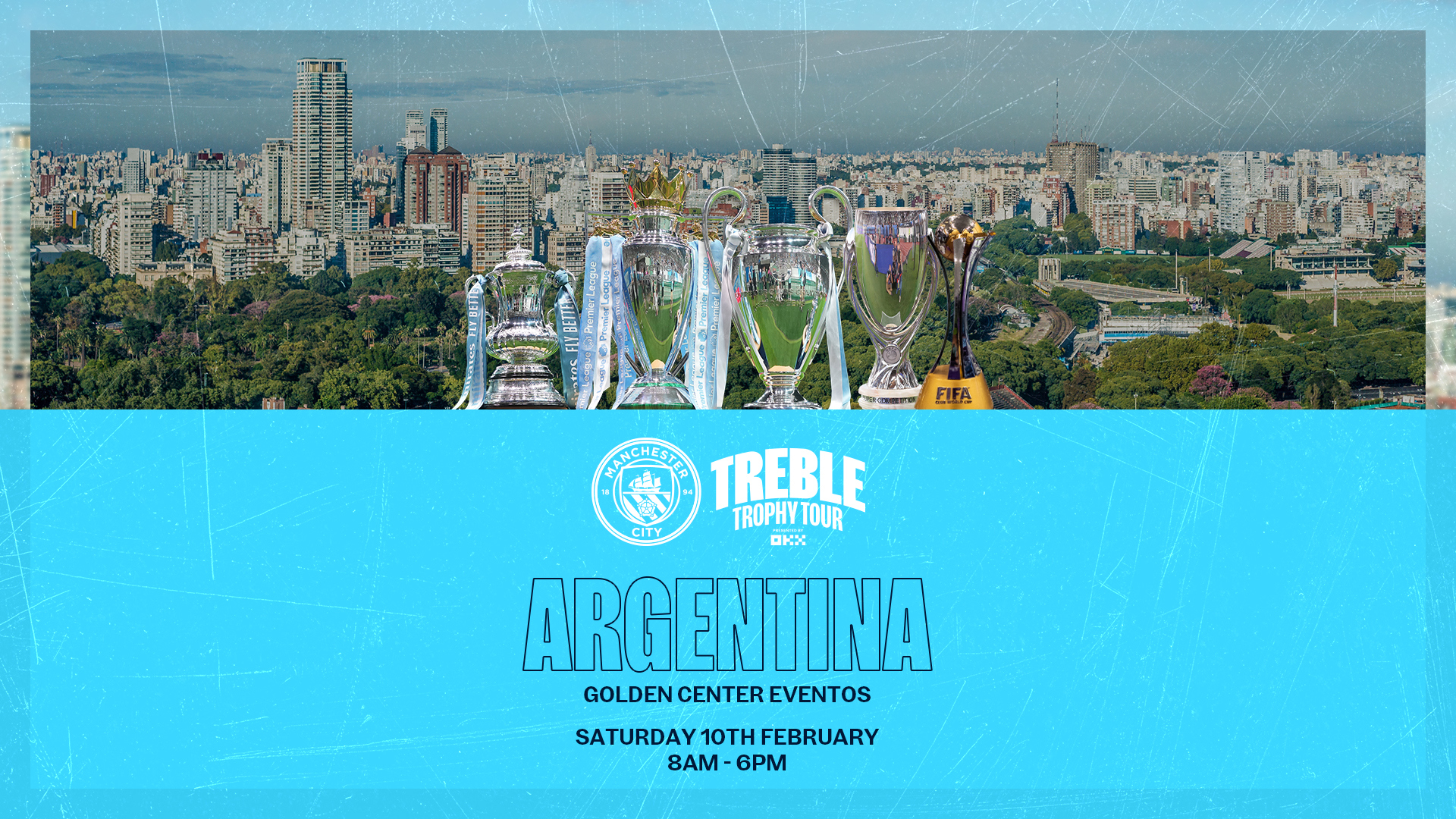 Treble Trophy Tour heads to Buenos Aires