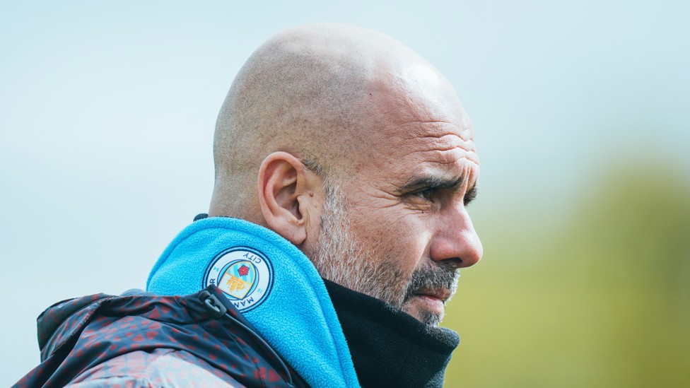 PEP'S WATCHING : The boss keeps an eye on proceedings