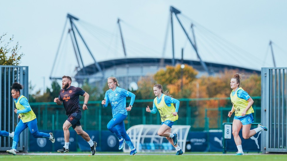 SPRINTS : The squad are put through their paces