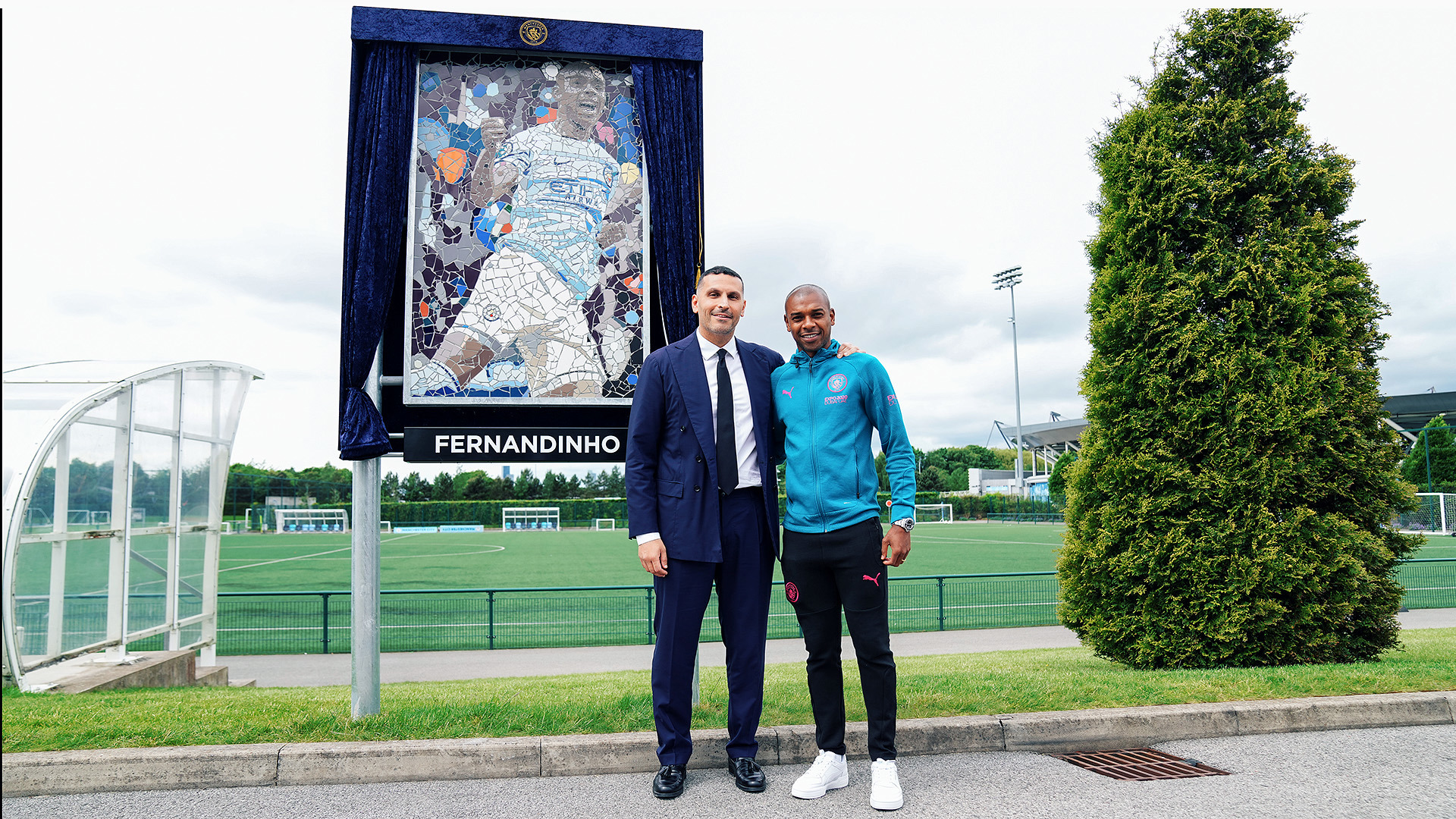  Tributes to Fernandinho unveiled at the City Football Academy ahead of midfielder’s final game