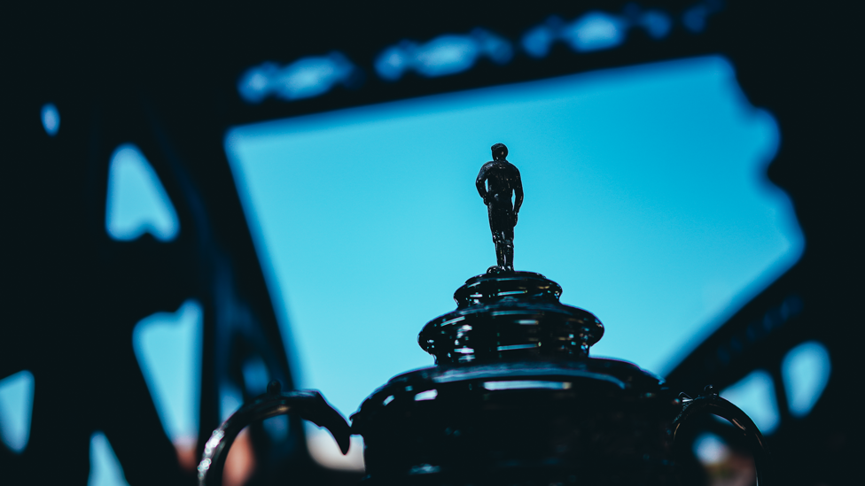 STANDING TALL : The outline of the trophy is accentuated by the bright blue sky counteracting the dark shadows.