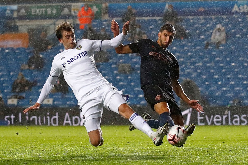 DEBUT: Ruben’s City career was launched at Elland Road where he helped us secure a 1-1 draw at Leeds United in October 2020.