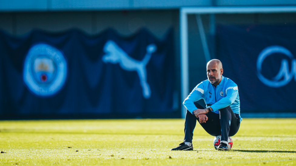 TAKE A BREAK : Pep watches on