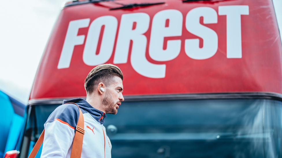 GREETINGS GREALISH : Jack makes his way into the stadium.