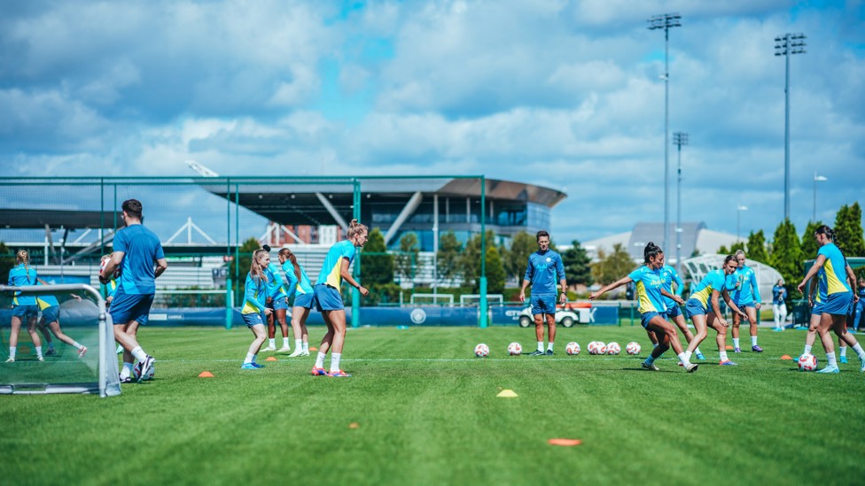 SQUAD GOALS  : City working hard at the CFA.