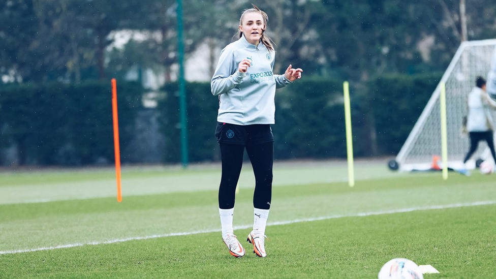 SILVERWARE FOR STANWAY? : Georgia Stanway is put through her paces ahead of tomorrow's final