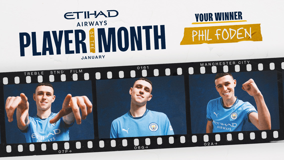 Phil Foden named Etihad Player of the Month