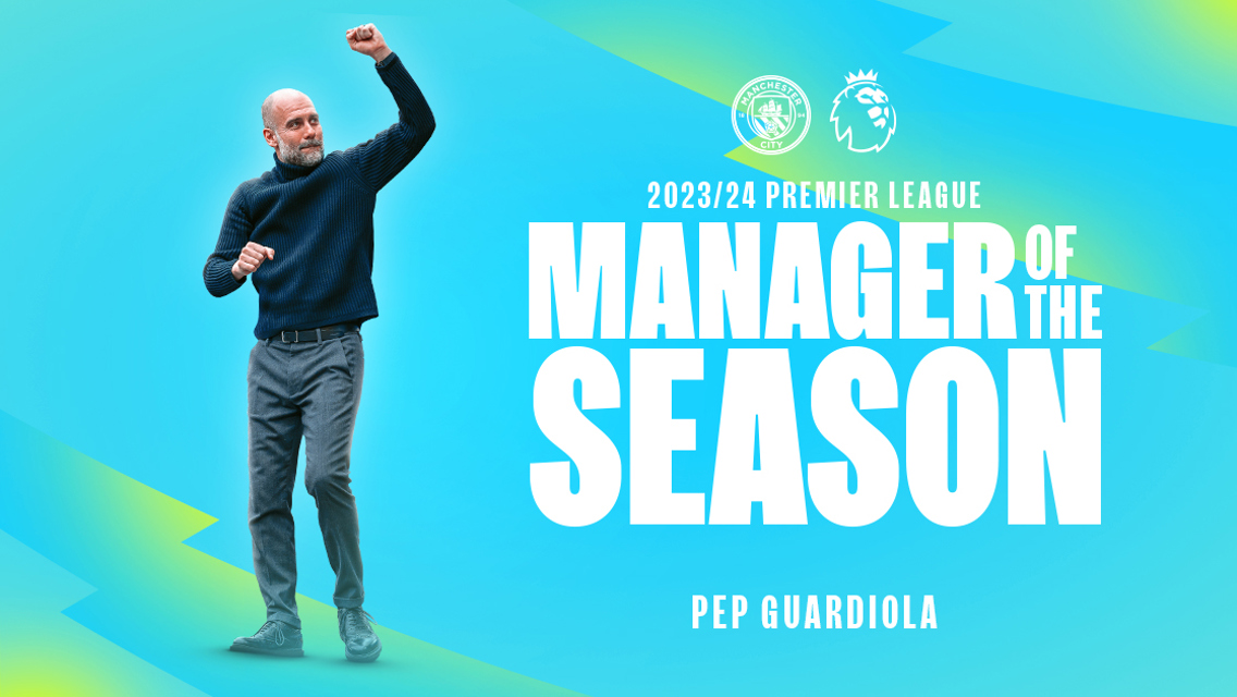 Guardiola désigné Manager de la Saison de Premier League