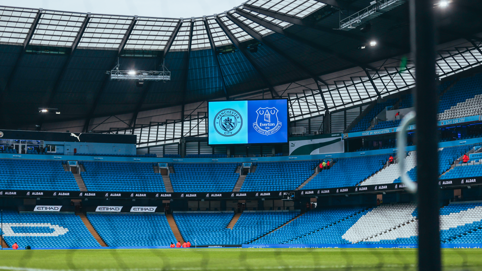 HOME : The Etihad looking as beautiful as always ahead of Everton's visit.