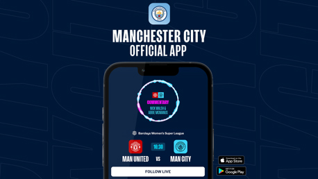 How to follow the Manchester derby on our official app