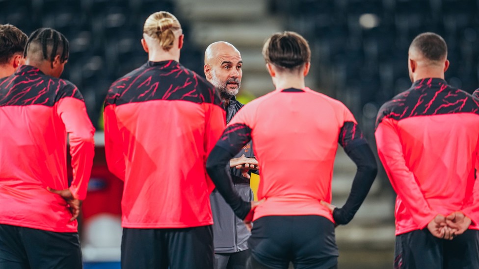 PEP TALK : The boss passes on some words of wisdom