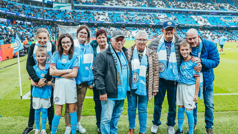 ONE OF OUR OWN : Great to see Guido de Pauw back at the Etihad with his family after he was brutally attacked just over a year ago after our victory against Club Brugge.