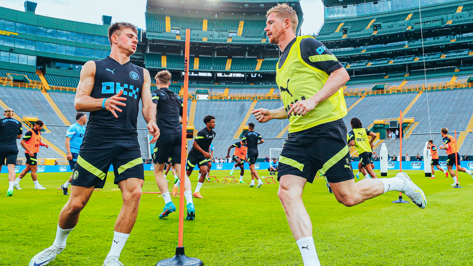 HARD YARDS : The lads are put through their paces