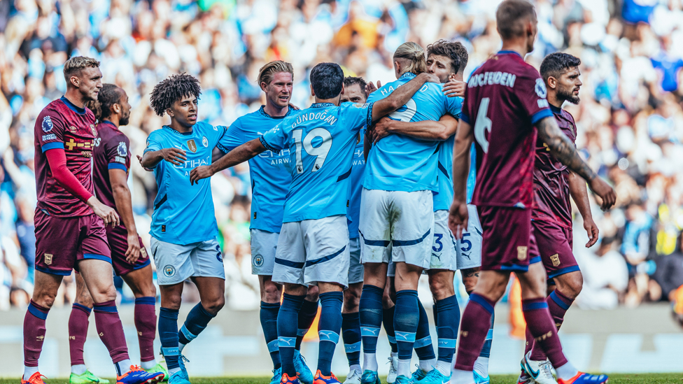 HAT-TRICK HERO : Haaland feels the love after his hat-trick.