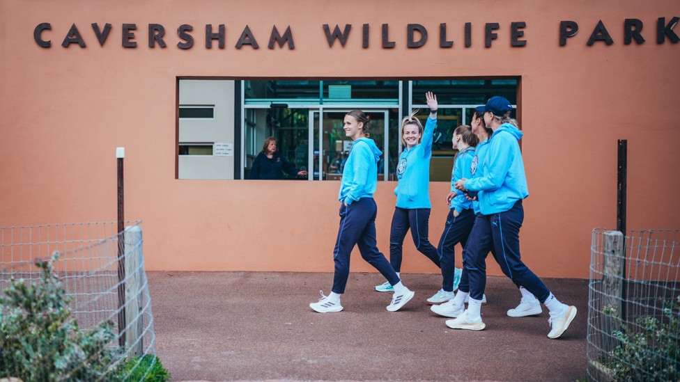 ON THEIR WAY : The players arrive at the park