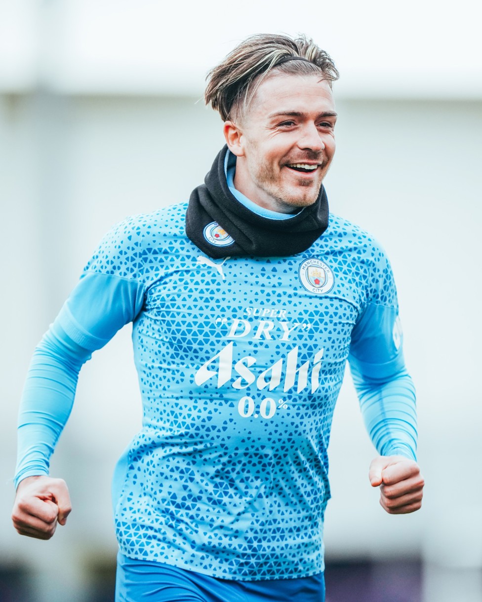 WING WIZARD : Jack Grealish enjoying the training session