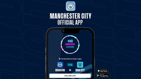 How to follow Brighton v City on our official app